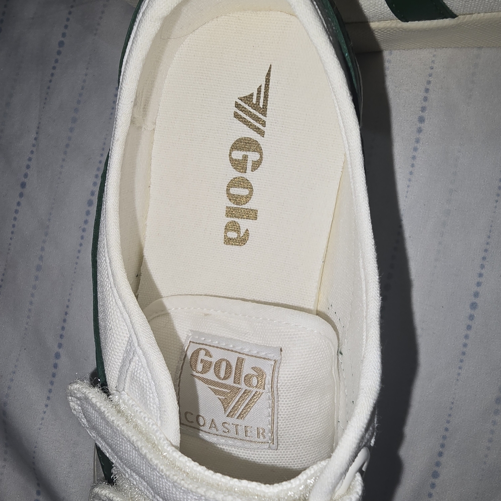 Gola Coaster Classic White and Green Trainers - Picture 6 of 8